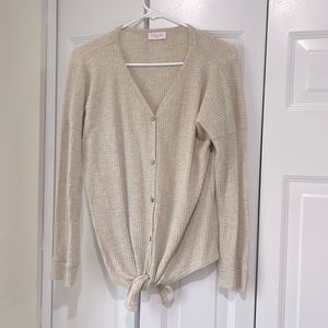 Pink Lily long sleeve casual shirt in oatmeal color